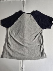 VTG Tommy Hilfiger Raglan Shirt Men’s L Gray Blue Y2K Skater Grunge Waffle
