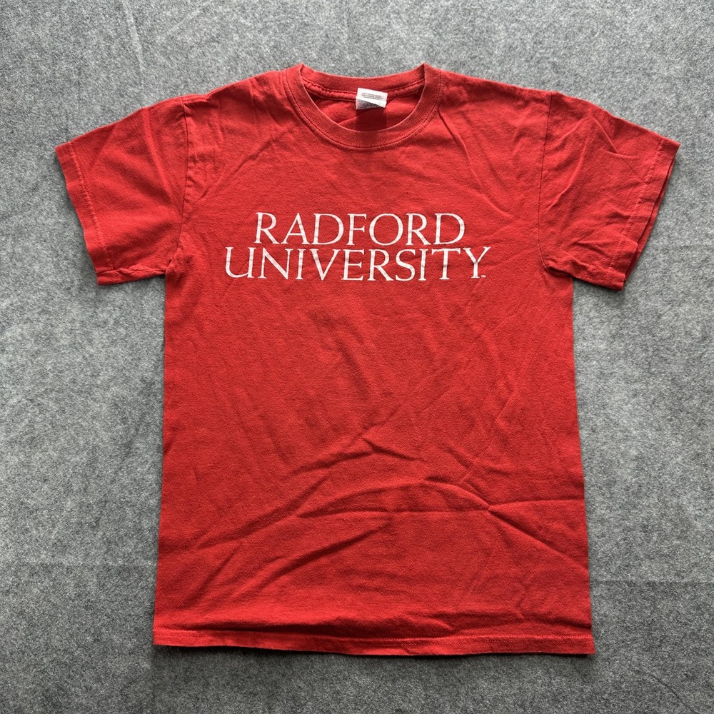 Radford University Shirt Mens Small Red Gildan Heavy Cotton College Tee