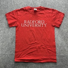 Radford University Shirt Mens Small Red Gildan Heavy Cotton College Tee