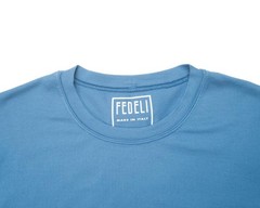 Fedeli $207 NWT Blue Extreme Giza Organic Cotton Short Sleeve T-Shirt (50 IT) M