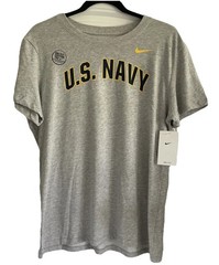 Nike Dri Fit Navy T- Shirt Heather Gray Short Sleeve Mens Sz L NWT
