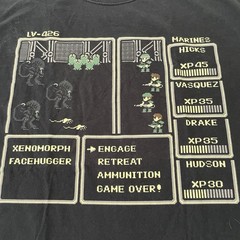 Aliens LV-426 8-Bit Graphic T-Shirt Men LARGE Sci-Fi Retro Video Game Nostalgia