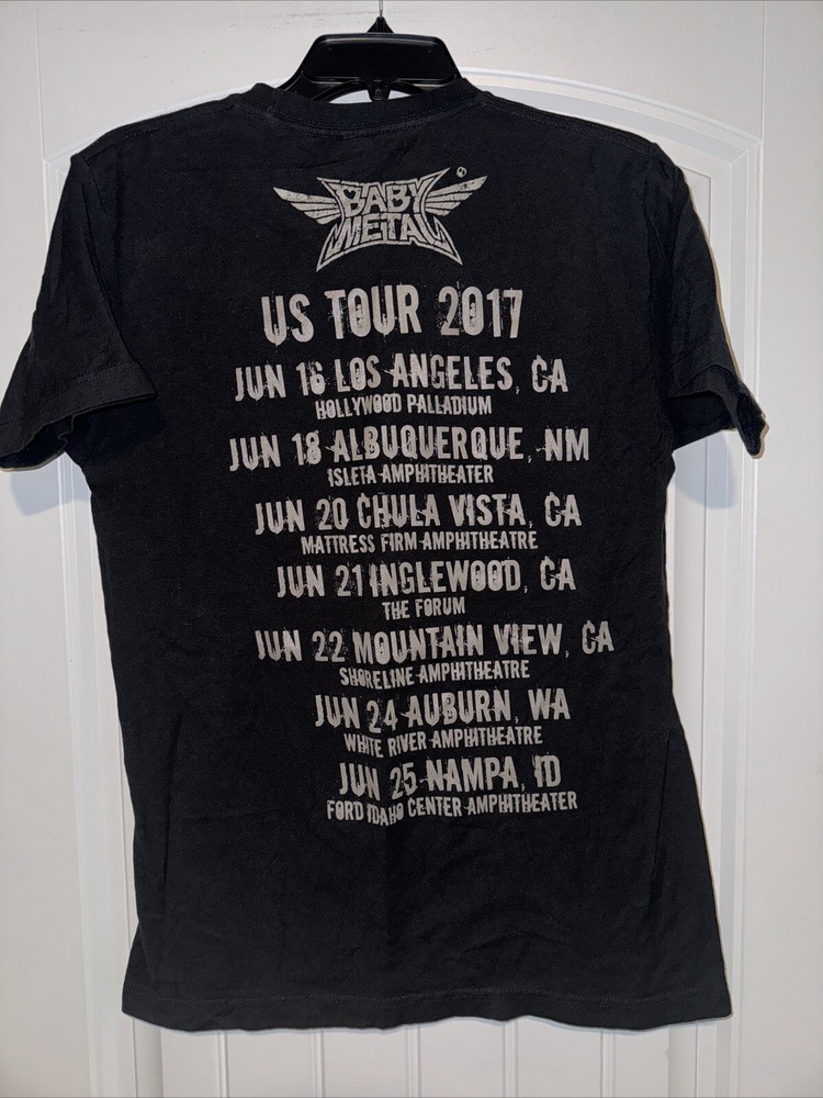 Babymetal 2017 US Tour Tshirt Medium Black