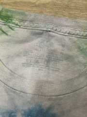 Vintage Fruit Of The Loom Tie Dye Shirt M Multicolor Rainbow Circle Graphic Tee