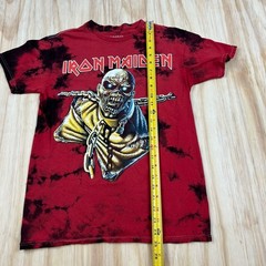 Iron Maiden Piece of Mind Eddie Double Sided Graphic T-Shirt S Metal Band Tee