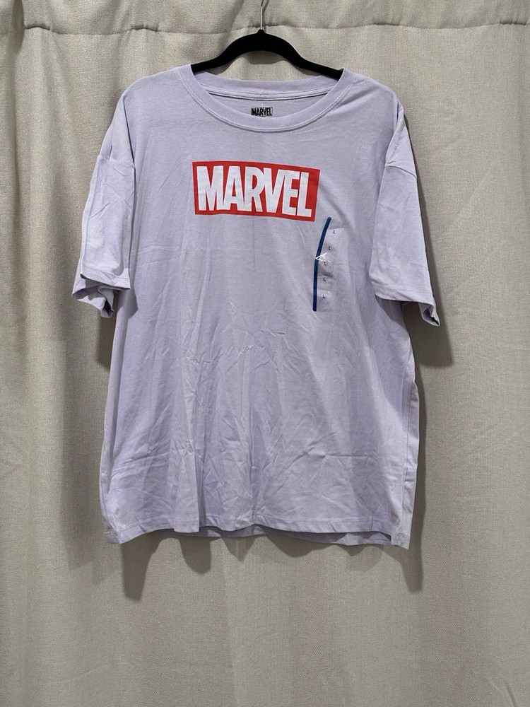 Men’s Lavender Marvel Black Panther Back Print Graphic Tee