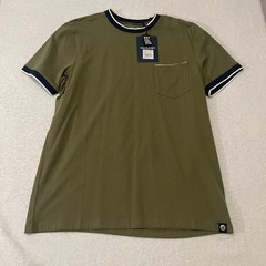Free Planet Mens Ringer Pocket T-Shirt Olive Green Size M NWT