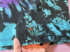 Vintage 90s Tie Dye Shirt Mens XL Blue Purple Peace Sign Single Stitch USA