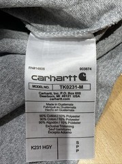 NEW Small Carhartt Men K231 Workwear Long Sleeve Graphic Logo TShirt Loose Fit