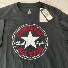 Converse T Shirts Unisex Adult Size M Black White Short Sleeve Stretch 2 Shirts