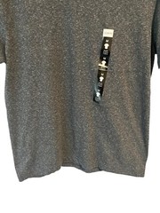 Alfani T Shirt Mens Medium Heather Gray V Neck Tee Short Sleeve Poly Cotton NWT