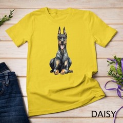 Watercolor Portrait Doberman Pinscher For Dog Owners Unisex T-shirt