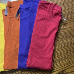 Gilden Heavy Cotton T-shirts Multicolors Size Large No Pocket Set Of Five