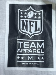NFL Team Apparel Chicago Bears Shirt Mens M White Navy Raglan Football