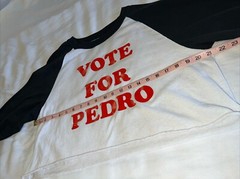 VOTE FOR PEDRO Retro Style Raglan Crop T-Shirt Adult Large Augusta Sportswear