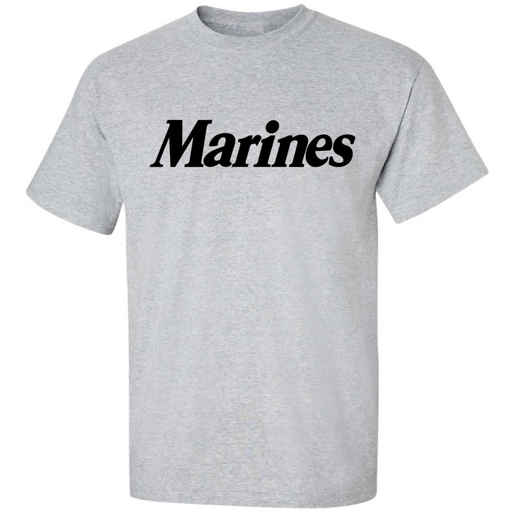 U.S. Marines Short Sleeve T-Shirt in gray – Adult Small to 5X