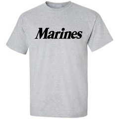 U.S. Marines Short Sleeve T-Shirt in gray – Adult Small to 5X