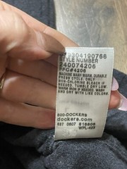 DOCKERS Premium Shirt, Men’s Size Large, Gray, Long Sleeve, Collared