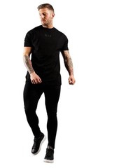 BLAK Cotton T-Shirt: Large Logo, Trendy Oversized Fit, Black