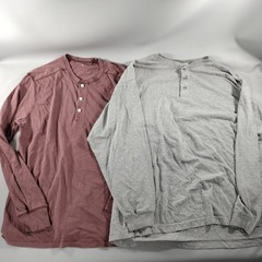 Lot of 10 Pull Over Long Sleeve T-shirts Mens Size M/L/XL/2XL