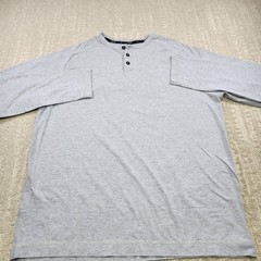 Public Rec Shirt Men XL Gray Go To Henley Pima Cotton Stretch Blend Long Sleeve