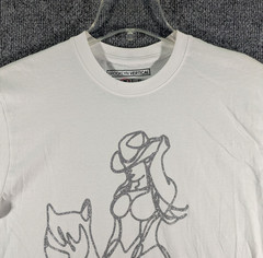 BROOKLYN VERTICAL T-Shirt Cowgirl Horseback Glitter Graphic Tee Adult Size Med