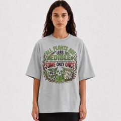 All Plants Are Edible Mushrooms T-Shirt Skull Poisonous Plants Graphic Tee