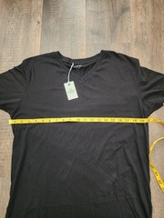 Marine Layer Men’s V-Neck T-Shirt Black Solid Short Sleeve Regular Size S