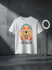 Unisex Stay Golden Retriever Dog Graphic T Shirt Gift
