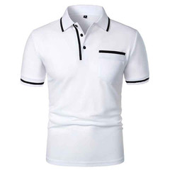 Men Breathable Polo Shirt Casual Summer Slim Fit Solid Color Tee Top Tshirt Gift