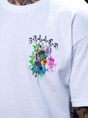 Sullen Men’s Chemical Swirl Short Sleeve Graphic T-shirt Skull Graffiti Tattoo