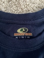 Mossy oak shirt adult extra large 1XL blue short sleeve crewneck outdoor mens **