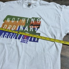 Vintage Taco Bell Nothing Ordinary About It White T-Shirt Mens Size XL USA