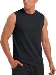 Men’s Sleeveless Muscle Tee Cotton Tank Tops Gym Fitness Casual Swim Sport Shirt
