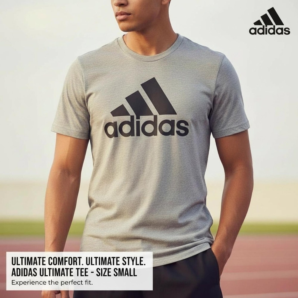 Adidas Ultimate Tee Men’s T-Shirt Size Small Grey