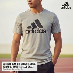 Adidas Ultimate Tee Men’s T-Shirt Size Small Grey