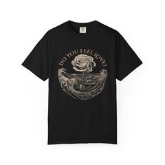 Comfort Tee Gothic Vintage Rose Ocean Waves Floral Nature Dark