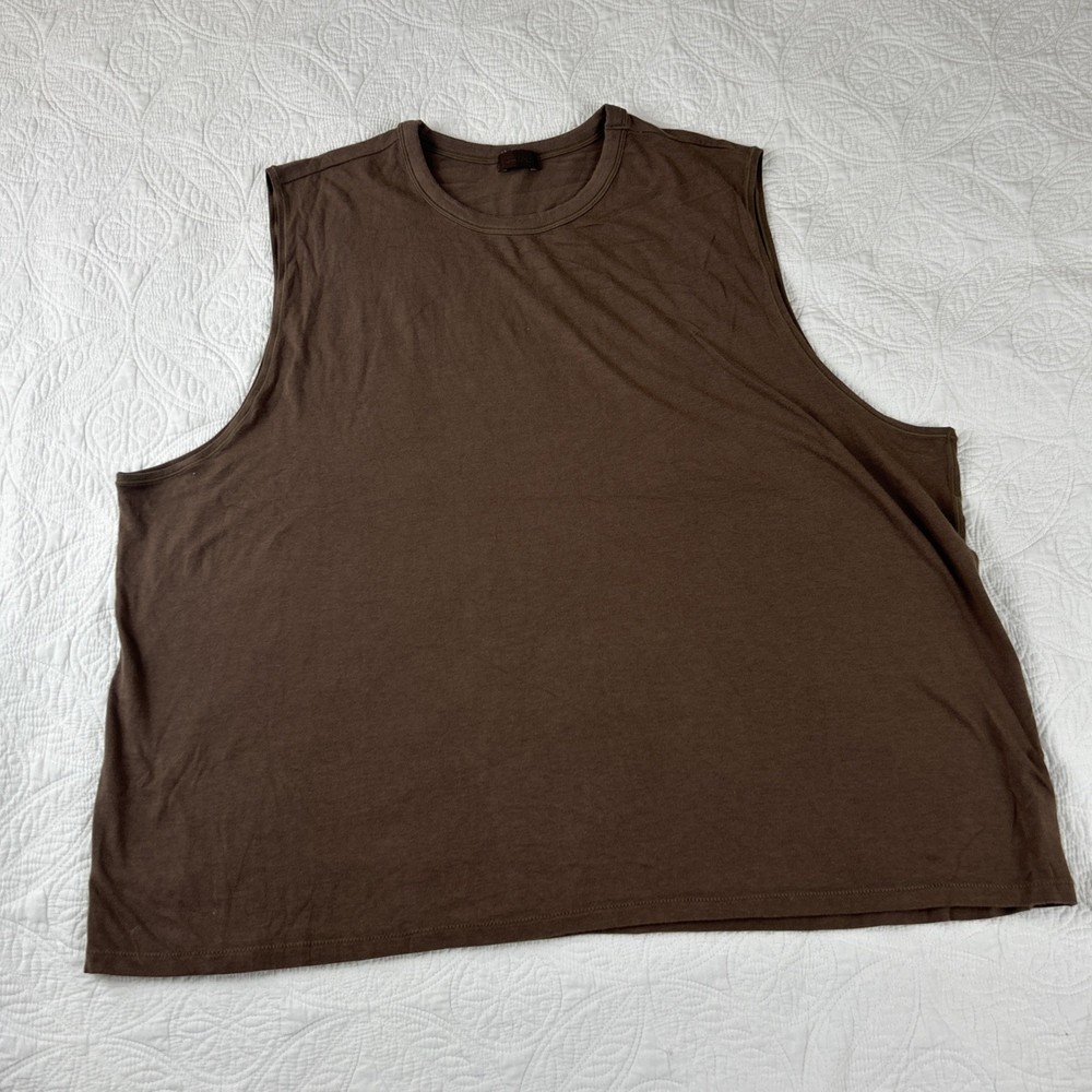 Skims Men’s Stretch Tank Top Size 2XL Brown Athletic Sleeveless Tee
