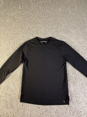 Point Summit Outdoor T-Shirt Mens Medium Black Waffle Knit Logo High Low Hem