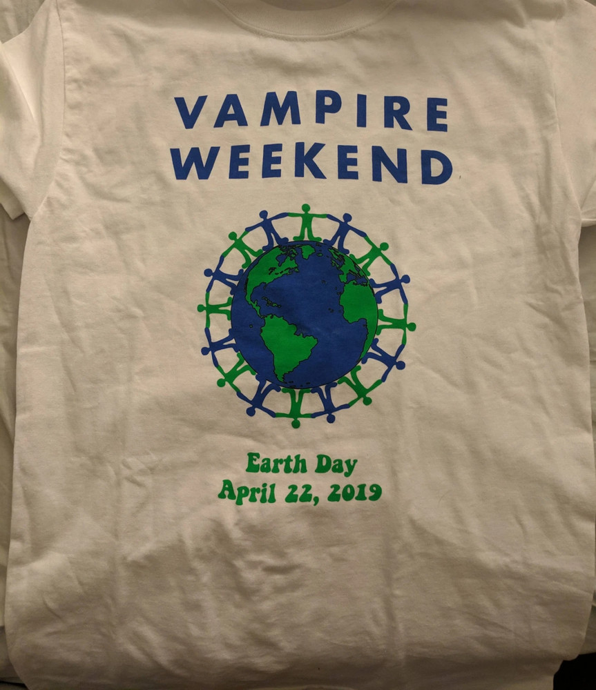 VTG Vampire Weekend Band Earth Day 2019 Cotton White T Shirt S-5XL BT525