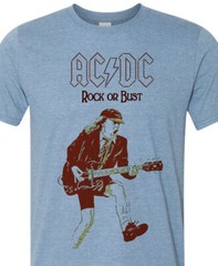AC/DC Faces – Rock Or Bust – Short Sleeve Tee – Fast Ship