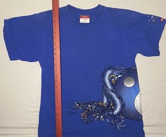 Rare Vintage 90s JNCO Jeans Blue Dragon Wraparound T-Shirt, Men’s S Youth XL