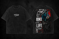 Washed Oversize Biker oversized t-shirt Biker t-shirt Streetwear t-shirt Unisex