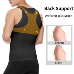 Mens Belly Compression Vest T Shirt Slimming Body Shaper Shapewear Tank Top