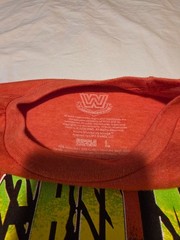 WWE Official Macho Man Orange Soft Ripple Junction T-Shirt Sz Large Excellent