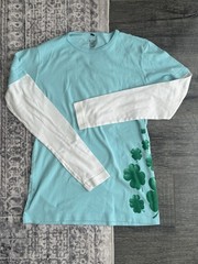 Green 3 St. Patrick’s Day Graphic Print Crew Neck Long Sleeve T-Shirt M