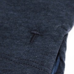 Left Coast Tee NWOT Reversible Long Sleeve Henley T-Shirt Size L in Blue Cotton