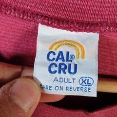 Vintage Cal Cru Brew Thru Graphic 90s USA Single Stitch T Shirt Mens XL Pink