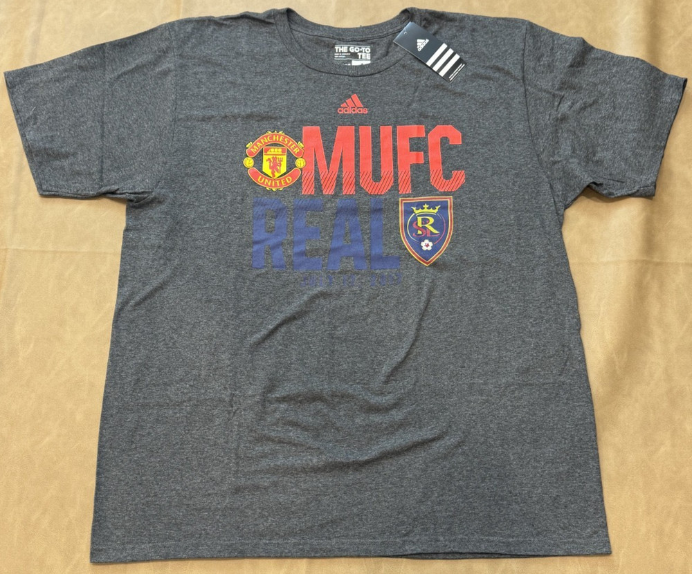 NEW Adidas The Go-To Tee MUFC Manchester United vs Real Salt Lake 2017 Shirt XL