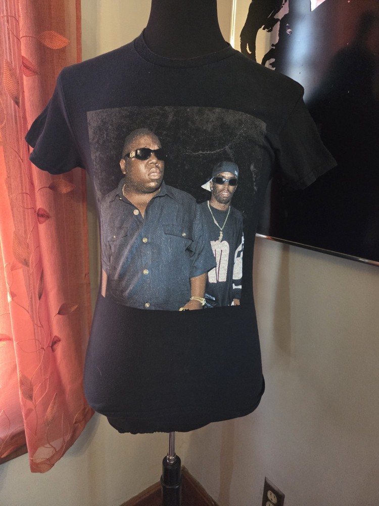 The Notorious B.I.G. Biggie Smalls & Puff Daddy Graphic T-Shirt Size Small